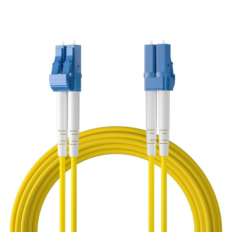ipolex LC to LC Fiber Patch Cable Single Mode Duplex - 30m(98ft) - OS2 Fiber Optic Cable Cord Jumper- LSZH 9/125Î¼m, 10Gb/Gigabit, SMF, Yellow - Image 1